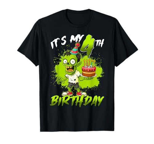 Es ist Mein 4. Geburtstag, Zombie, 4 Jahre alt, Happy Halloween Kids T-Shirt Es ist Mein 4. Geburtstag, Zombie, 4 Jahre alt, Happy Halloween Kids T-Shirt von Mab 4th Birthday Party Happy Halloween Costume Day