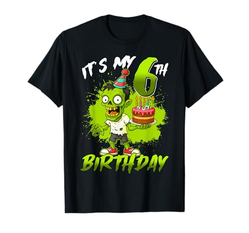 Es ist Mein 6. Geburtstag, Zombie, 6 Jahre alt, Happy Halloween Kids T-Shirt Es ist Mein 6. Geburtstag, Zombie, 6 Jahre alt, Happy Halloween Kids T-Shirt von Mab 6th Birthday Party Happy Halloween Costume Day