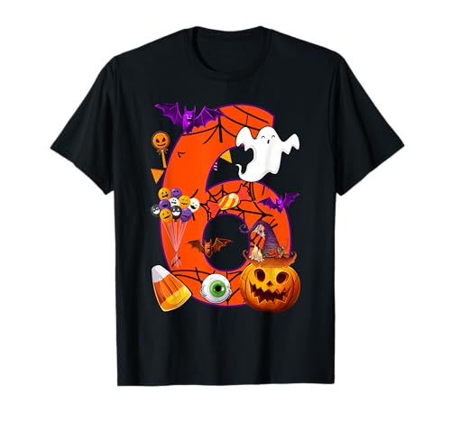 Niedlicher Geist zum 6. Geburtstag für Kinder zum 6. Geburtstag T-Shirt Niedlicher Geist zum 6. Geburtstag für Kinder zum 6. Geburtstag T-Shirt von Mab 6th Birthday Party Happy Halloween Costume Day