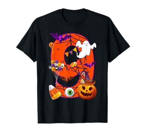 Niedlicher Geist zum 9. Geburtstag für Kinder T-Shirt Niedlicher Geist zum 9. Geburtstag für Kinder T-Shirt von Mab 9th Birthday Party Happy Halloween Costume Day