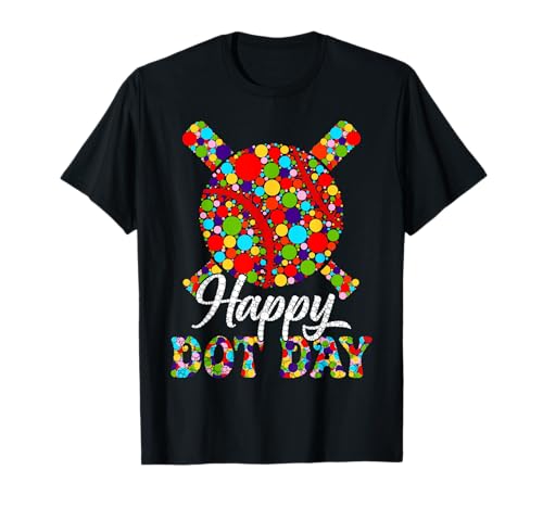 Süße Baseball-Punkte-Kunststudentin Happy Dot Day für Mädchen und Jungen T-Shirt von Mab Baseball Lovers Fans Happy Dot Day Boys Kids