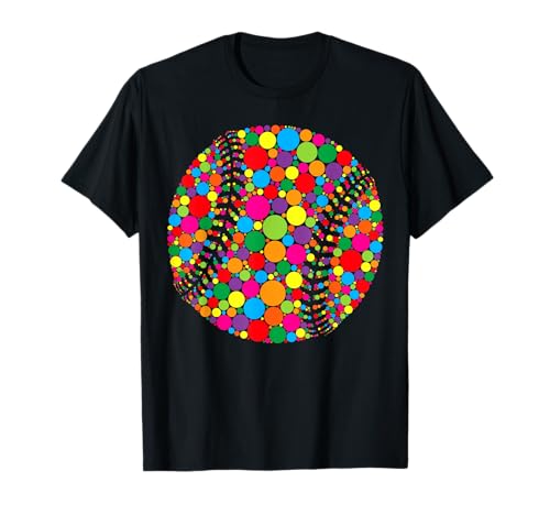 Süße Baseball-Punkte-Kunststudentin Happy Dot Day für Mädchen und Jungen T-Shirt von Mab Baseball Lovers Fans Happy Dot Day Boys Kids