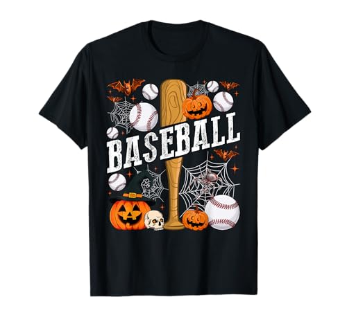 Lustiger Baseballschläger mit Kürbissen Halloween Kostüm Tag Jungen T-Shirt Lustiger Baseballschläger mit Kürbissen Halloween Kostüm Tag Jungen T-Shirt von Mab Baseball Lovers Happy Halloween Costume Day