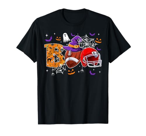 Niedlicher Boo Fußballspieler Happy Halloween Kostüm Tag Jungen T-Shirt Niedlicher Boo Fußballspieler Happy Halloween Kostüm Tag Jungen T-Shirt von Mab Football Lovers Happy Halloween Costume Day