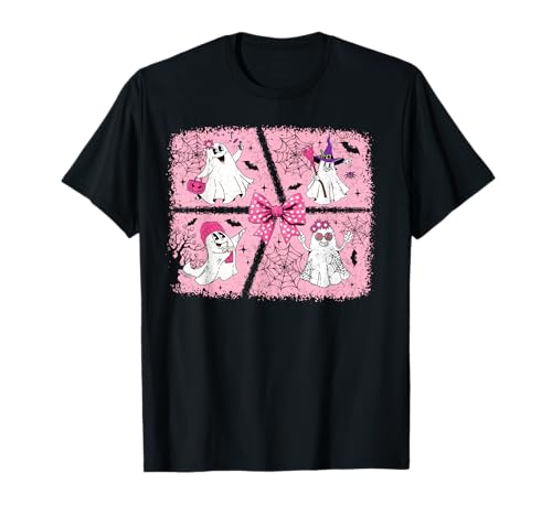Niedliche Geister mit Schleife Happy Halloween Kostüm Tag Mädchen Kinder T-Shirt Niedliche Geister mit Schleife Happy Halloween Kostüm Tag Mädchen Kinder T-Shirt von Mab Ghost Lovers Happy Halloween Costume Day Tee