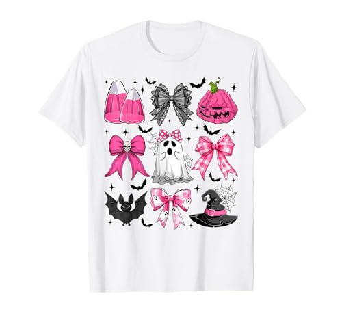 Niedliche Geister mit Schleife Happy Halloween Kostüm Tag Mädchen Kinder T-Shirt Niedliche Geister mit Schleife Happy Halloween Kostüm Tag Mädchen Kinder T-Shirt von Mab Ghost Lovers Happy Halloween Costume Day Tee