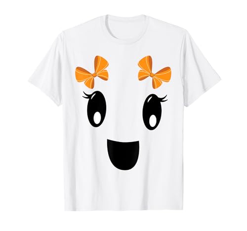 Süßes Geistergesicht mit Schleife Happy Halloween Kostüm Mädchen Kinder T-Shirt Süßes Geistergesicht mit Schleife Happy Halloween Kostüm Mädchen Kinder T-Shirt von Mab Ghost Lovers Happy Halloween Costume Day Tee