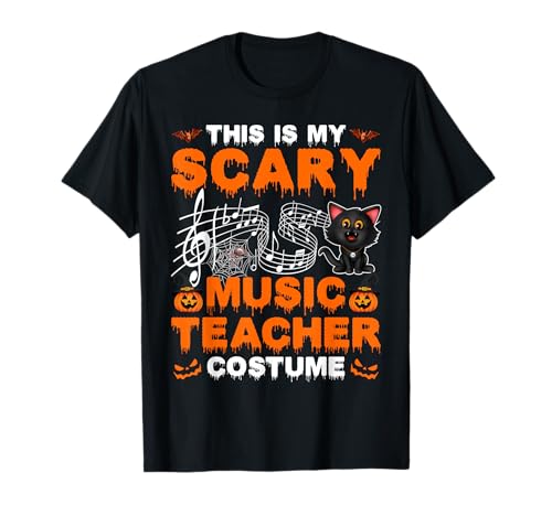 Das ist Mein gruseliges Musiklehrer-Kostüm für Herren und Damen, Halloween T-Shirt Das ist Mein gruseliges Musiklehrer-Kostüm für Herren und Damen, Halloween T-Shirt von Mab Music Lovers Teachers Halloween Costume Day