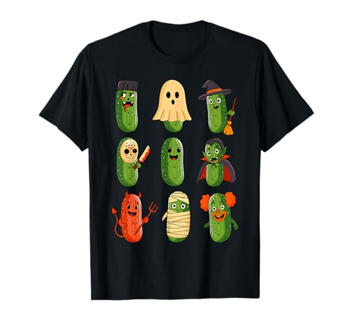 Süßes Pickles Hexe Kürbis Mama Geist Kostüm Halloween Tag T-Shirt von Mab Pickle Lovers Happy Halloween Costume Day Tee