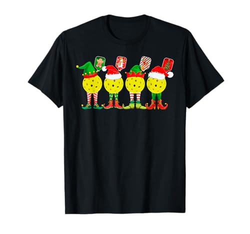 Lustiger Pickleball-Pyjama für Herren mit Weihnachtsmotiv T-Shirt von Mab Pickleball Lovers Fans Merry Christmas Pajamas