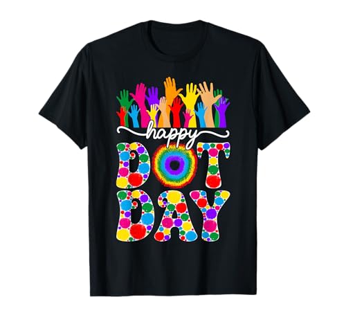 Groovy Happy Dot Day Polka Dot Art Student Kinder Mädchen Jungen T-Shirt von Mab Polka Dot Lovers Happy Dot Day Girls Kids Boys