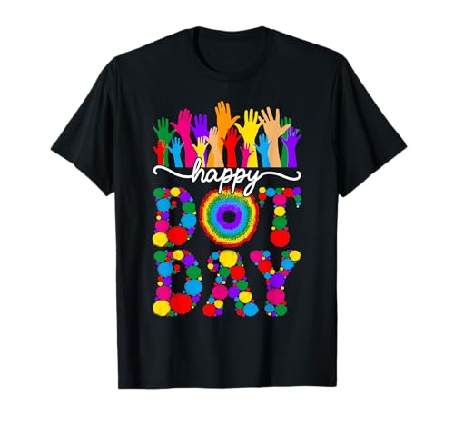 Groovy Happy Dot Day Polka Dot Art Student Kinder Mädchen Jungen T-Shirt von Mab Polka Dot Lovers Happy Dot Day Girls Kids Boys