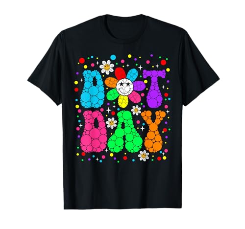 Groovy Happy Dot Day Polka Dot Art Student Kinder Mädchen Jungen T-Shirt von Mab Polka Dot Lovers Happy Dot Day Girls Kids Boys