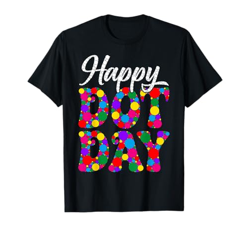 Groovy Happy Dot Day Polka Dot Art Student Kinder Mädchen Jungen T-Shirt von Mab Polka Dot Lovers Happy Dot Day Girls Kids Boys