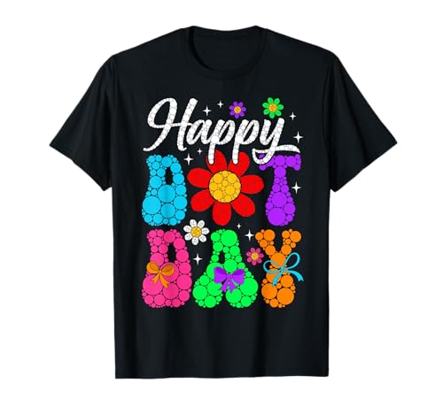 Lustiger Happy Dot Day Polka Dot Art Studenten Kinder Mädchen Jungen T-Shirt von Mab Polka Dot Lovers Happy Dot Day Girls Kids Boys