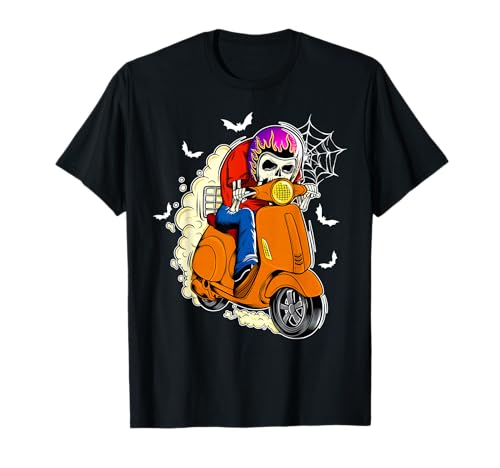 Lustiges Skelett Reitscooter Happy Halloween Day Männer Jungen T-Shirt Lustiges Skelett Reitscooter Happy Halloween Day Männer Jungen T-Shirt von Mab Scooter Lovers Riders Halloween Costume Day