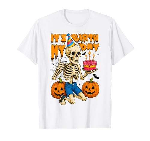 It's My Birthday Skelett Happy Halloween Costume Day Kids T-Shirt It's My Birthday Skelett Happy Halloween Costume Day Kids T-Shirt von Mab Skeleton Birthday Party Halloween Costume Day
