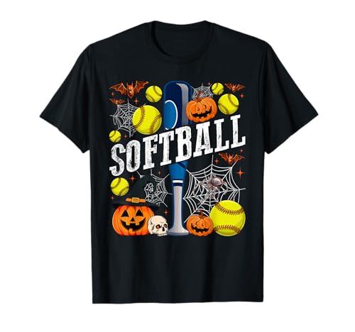 Lustiger Softball-Schläger mit Kürbissen, Halloween-Kostüm, für Jungen T-Shirt Lustiger Softball-Schläger mit Kürbissen, Halloween-Kostüm, für Jungen T-Shirt von Mab Softball Lovers Happy Halloween Costume Day