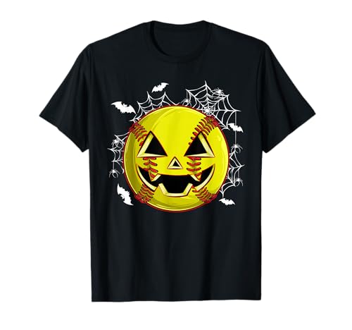Softball Jack O Laterne Kürbis Gesicht Halloween Kostüm Jungen T-Shirt Softball Jack O Laterne Kürbis Gesicht Halloween Kostüm Jungen T-Shirt von Mab Softball Lovers Happy Halloween Costume Day