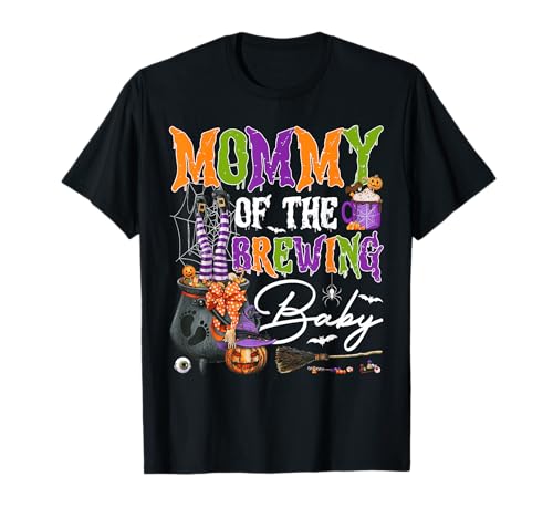Mommy of The Brewing Baby Halloween-Tag Schwangere Mama Damen T-Shirt Mommy of The Brewing Baby Halloween-Tag Schwangere Mama Damen T-Shirt von Mab Witch Lovers Baby Announcement Happy Halloween