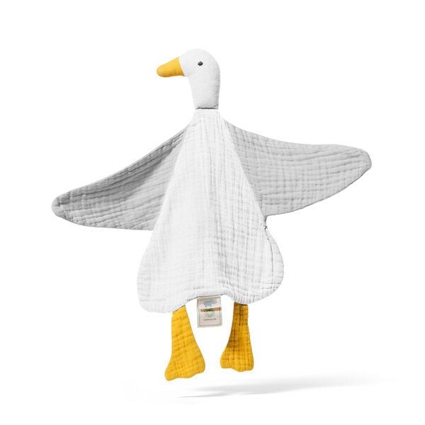 Mababu Schmusetuch Ente - 100% GOTS Bio-Baumwolle - Geschenke zur Geburt - Schnuffeltuch von Mababu