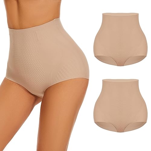 Bauchweg Unterhose Damen, Shapewear Damen Miederhose Figurenformend Nahtlose Bauchkontrolle Eisseide Miederpants Hoher Taille Shaping Unterwäsche von Mabecol