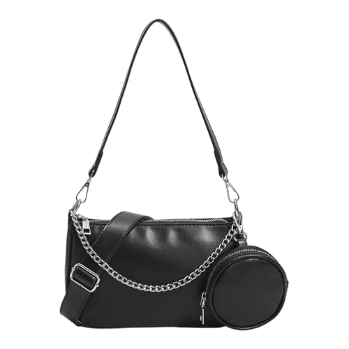 Mabecol Damen Umhängetasche, Crossbody Tasche mit Abnehmbarer Mini-Geldbörse, Kleine Handtasche Schultertasche für Alltag, Reisen und Freizeit, Schwarz von Mabecol