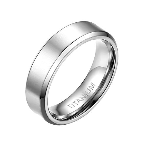 Mabohity Titan Ring Ehering Verlobungsring: Personalisierte Gravur Ring Herren Damen Hochpoliert Trauring Freundschaftsring Partnerring Hochzeit Band Silber 4mm 6mm 8mm 10mm Breite Größe 47 bis 72 von Mabohity