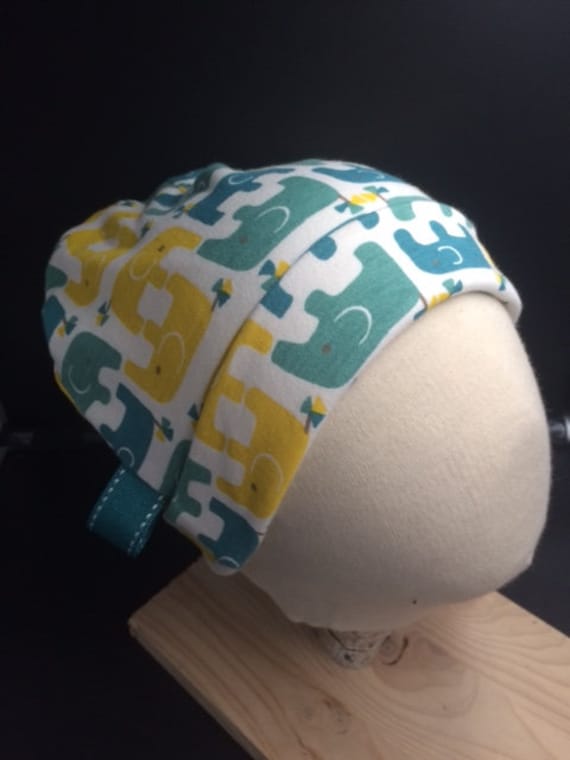 Bunte Jersey Mütze | Elefanten - Größe 52 Bunte Jersey Mütze | Elefanten - Größe 52 von MaboiteaBidouilles