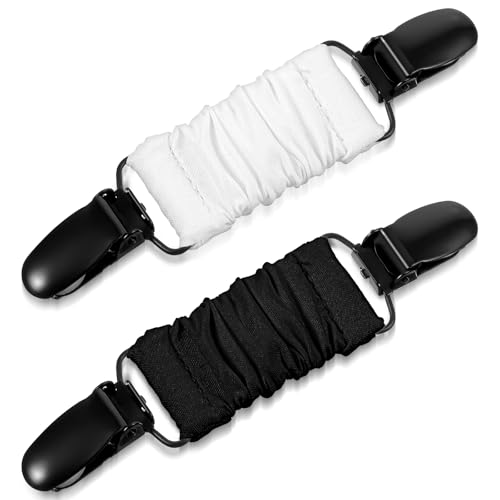 Mabor 2 Stück Kleider Clip, Retro Cardigan Cinch Clip Elastischer Pullover Clips Schal Clip Cardigan Kragen Clip Hemd Brosche Clip für Kleider Hemden Damen Mädchen von Mabor