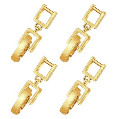 Mabor Kettenverlängerung Gold，4 Stück Kettenverschluss Gold Armbandverlängerung Gold Schmuckverschluss Verlängerungskette für Armbänder und Fußkettchen Klappbare Armband Verschluss Schmuck DIY von Mabor