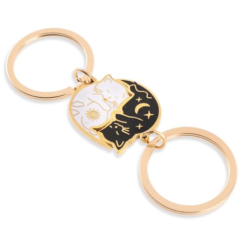 Mabor Couples Gifts Cute Keychain for Boyfriend Girlfriend Good Friend kawaii Cat Keyring Valentines Day Matching Couple Cute Stuff for Wife Husband Cat Lovers von Mabor