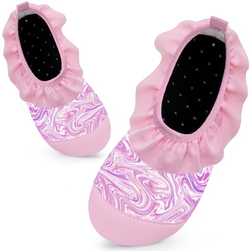 Badeschuhe Kinder Schwimmschuhe Wasserschuhe Schnell Trocknend Strandschuhe Aquaschuhe für Mädchen Baby Beach Pool(LiuLi Rosa,22/23EU) von Mabove