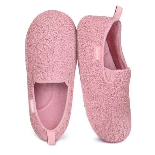 Hausschuhe Damen Winter Warme Memory Foam Slippers mit Anti-Rutsch-Sohle (Rosa,38/39 EU) von Mabove