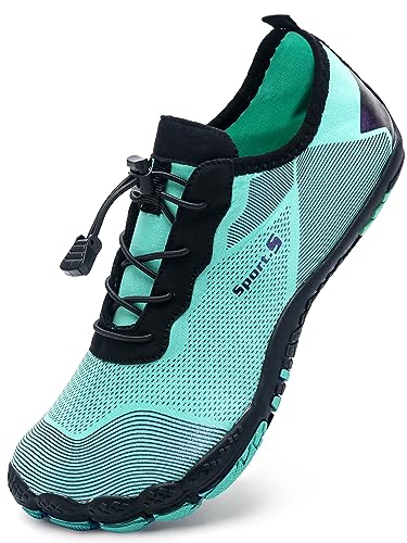 Mabove Damen Barfussschuhe Badeschuhe Strandschuhe Schwimmschuhe Wasserschuhe Aquaschuhe für Wassersport Outdoor Fitnessschuhe Trekking(Blau 1924,37 EU) von Mabove