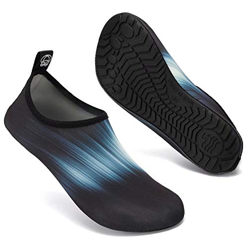 Mabove Badeschuhe Wasserschuhe Schwimmschuhe Herren Damen Strandschuhe Aquaschuhe Barfussschuhe Neopren Surfschuhe(Schwarz Gradient,36/37 EU) von Mabove