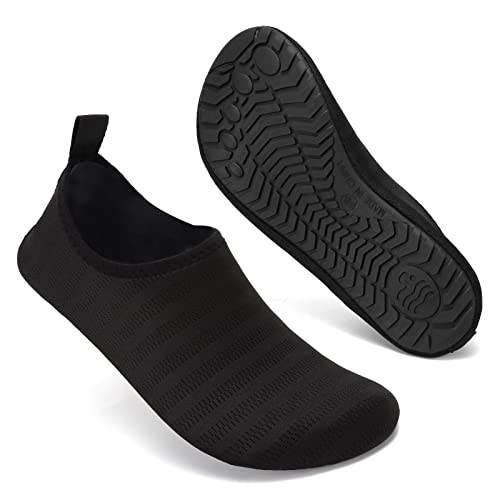 Mabove Badeschuhe Wasserschuhe Schwimmschuhe Herren Damen Strandschuhe Aquaschuhe Barfussschuhe Neopren Surfschuhe(Schwarz LXY,36/37 EU) von Mabove