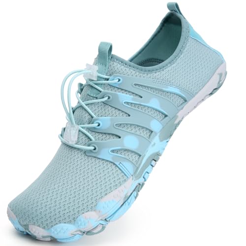 Mabove Herren Barfussschuhe Strandschuhe Badeschuhe Barfuß Schuhe Schwimmschuhe Wasserschuhe Aquaschuhe Surfschuhe für Wassersport Outdoor(Camouflage grün,43 EU) von Mabove