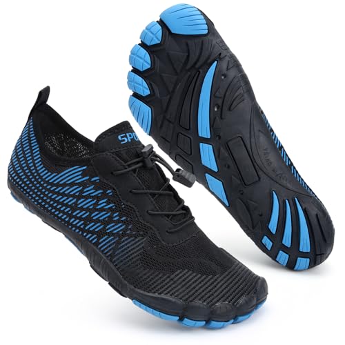 Mabove Herren Damen Barfussschuhe Badeschuhe Strandschuhe Schwimmschuhe Wasserschuhe Aquaschuhe für Wassersport Outdoor Fitnessschuhe Trekking(Neu Blau S6,37 EU) von Mabove