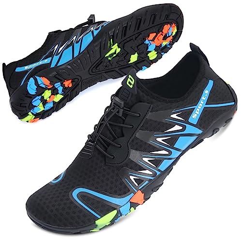 Mabove Strandschuhe Wasserschuhe Herren Schnell Trocknen Surfschuhe Schwimmschuhe Aquaschuhe Badeschuhe Barfussschuhe(Blau SD901,37 EU) von Mabove