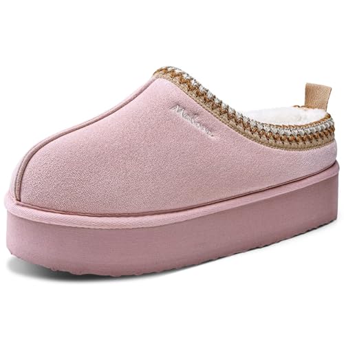 Plateau Hausschuhe Damen Warme Memory Foam Winter Plattform Slippers von Mabove