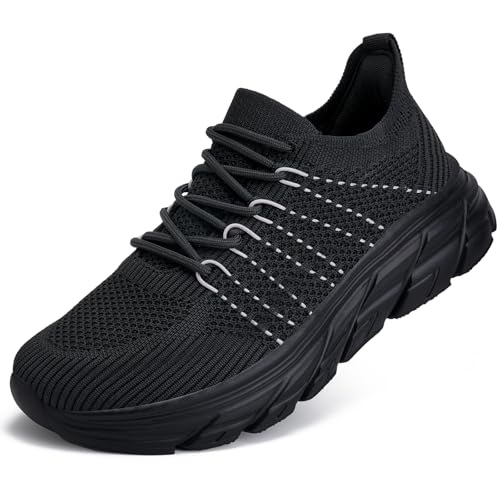 Sneakers Damen Walkingschuhe Orthopädische Schuhe Bequem Turnschuhe Sportschuhe mit Memory Foam(Schwarz,41 EU) von Mabove