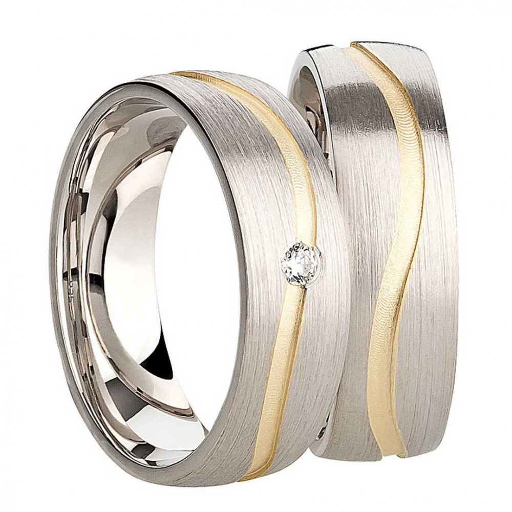 Elegante Silberringe mit Zirkonia SR1066-SR1067 von Mabro Steel