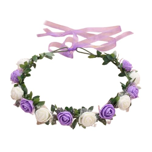 Brautblume für Hochzeit, Blumengirlanden, Haarkranz, Blumenkranz, Blumenstirnbänder, für Damen von Mabta