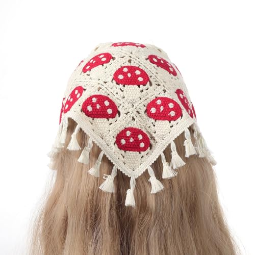 Damen-Haarband mit Quasten, elegant, Pilz-Kopfband, aufwendiges Kopftuch, Turbane, Bandanas, Haarband für Urlaub, Kopftuch für Damenhaar, Bulk von Mabta