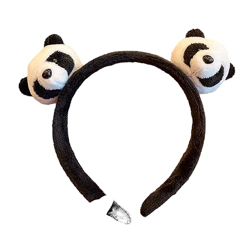 Kinder-Cartoon-Stirnband, gefüllter Panda-Haarreif, Erwachsene, Plüsch-Kopfschmuck, Haarband, Party, Cosplay, Kostüm, Requisiten, Cosplay, Stirnbänder für Damen, Cosplay, Stirnband, Panda, Halloween, von Mabta