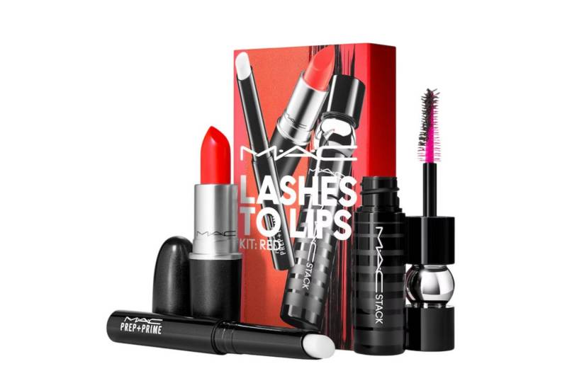 Mac Cosmetics Make-up Set Superstar Kits Lashes to Lips Kit: RED "LADY DANGER", 3-tlg., SET von Mac Cosmetics