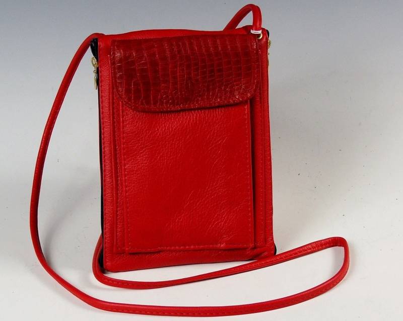 Suzi - Rot Mit Rotem Eidechsenakzent Abgebildet Suzi - Rot Mit Rotem Eidechsenakzent Abgebildet von MacClayLeather