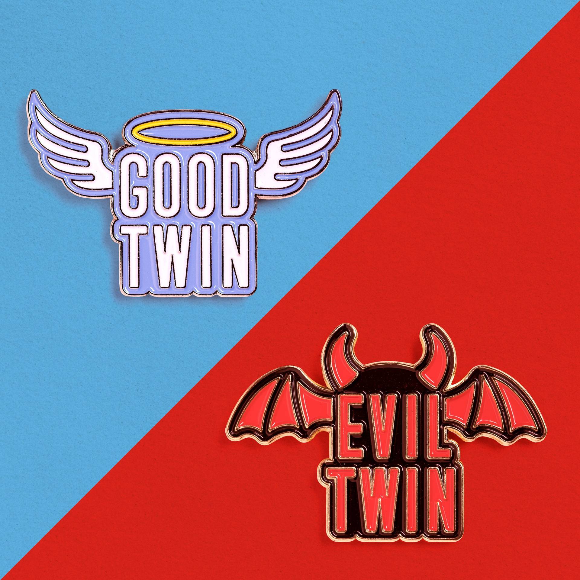 Good & Evil Twins Emaille Pin Set Good & Evil Twins Emaille Pin Set von MacGuffinGoods