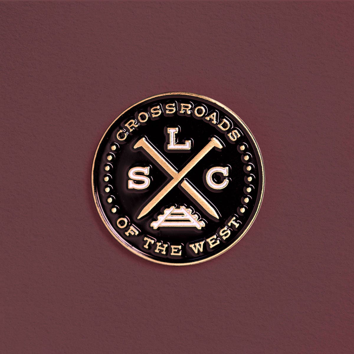 Slc Crossroads Emaille Pin Slc Crossroads Emaille Pin von MacGuffinGoods